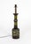 Tall Black Champleve Enamel Bronze Lamp With Polychrome Flower Design For Sale - Image 11 of 11
