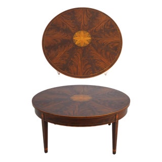 Kindel Winterthur Round Inlaid Coffee Table For Sale