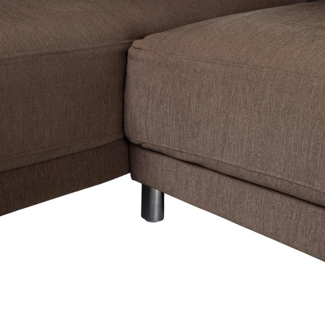 Onda Fabric Corner Sofa in Grey with Rounded Back by Rolf Benz For Sale - Image 4 of 13