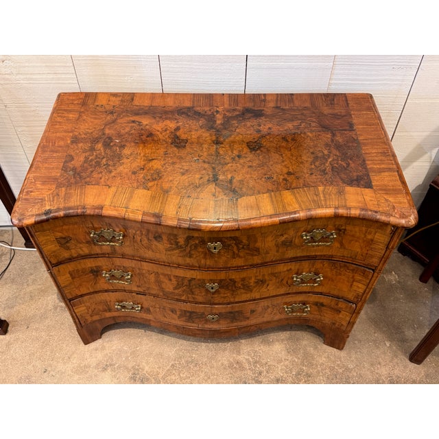 Brown 18th Century German Walnut Serpentine Chest For Sale - Image 8 of 13