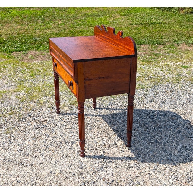 Antique Cherry Dressing Table With 2 Drawers 1860s For Sale In Cleveland - Image 6 of 18