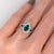 GIA Certified Colombian Emerald Ring w Earth Mined Diamonds in Solid 14K Gold For Sale - Image 9 of 10