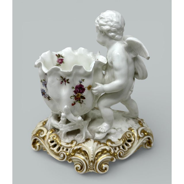 Late 19th Century Antique English Moores Brothers Porcelain Blanc De Chine Cherub Centerpiece 19Ct For Sale - Image 5 of 8