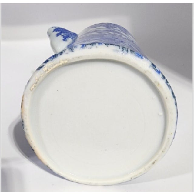 Antique Blue and White Porcelain Chinoiserie Japanese Hot Water Pitcher For Sale - Image 12 of 12