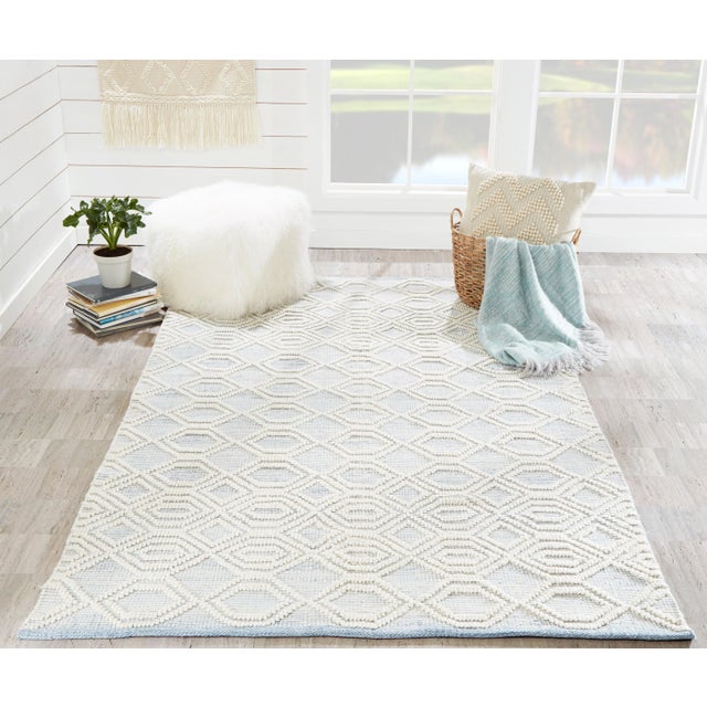 Momeni Contemporary Indoor/Outdoor Hermosa Rug in Light Blue, 3'6" x 5'6" For Sale In Atlanta - Image 6 of 8