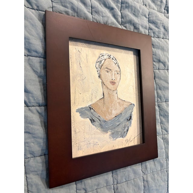 2022 Elle Yount Original Acrylic Portrait From Le Sculpture Series, Framed For Sale In Houston - Image 6 of 6
