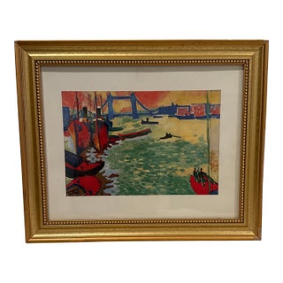 1970s Andre Derain La Tamise Et Tower Bridge Vintage Print For Sale