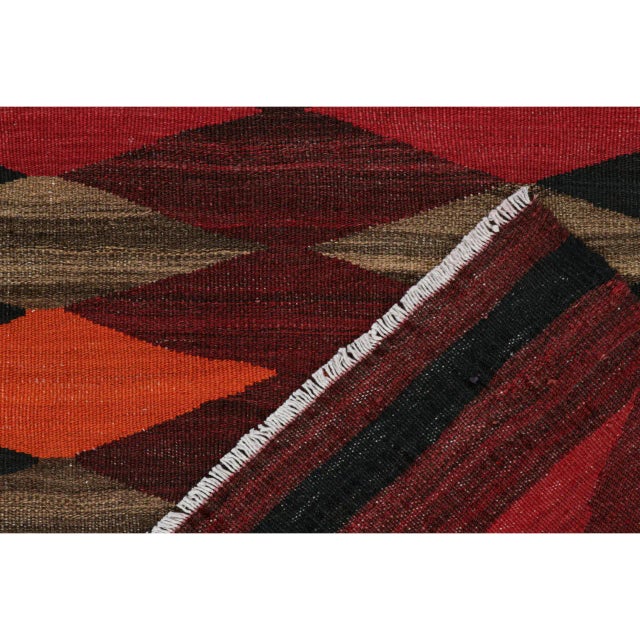 Rug & Kilim Vintage Persian Karadagh Tribal Kilim in Polychromatic Diamonds by Rug & Kilim-4'6''x5' For Sale - Image 4 of 4