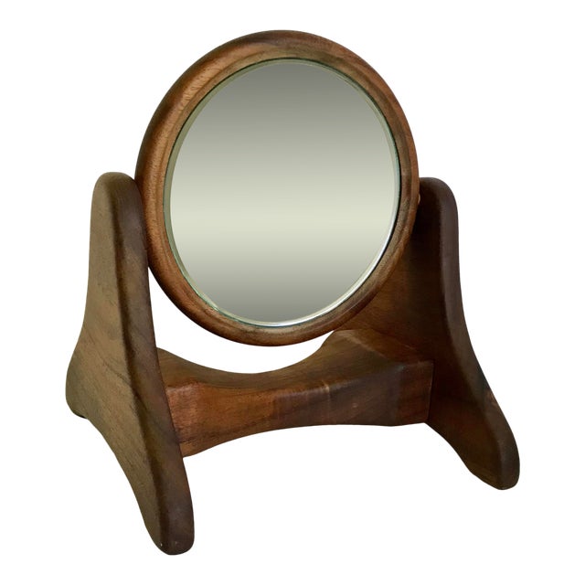 Vintage Mid Century Modern Swivel Wood Vanity Mirror Chairish