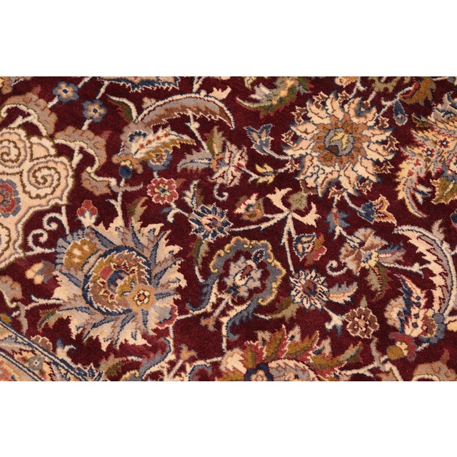 Beautiful 1990's Pak-Persian Red/Taupe Wool Rug - 6'2'' X 9'1'' For Sale In New York - Image 6 of 9