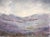 Landscape of purple hills with sheep by Boston artist Miss H. L. Radford (19th Century). Signed and dated "H L Radford 95"...