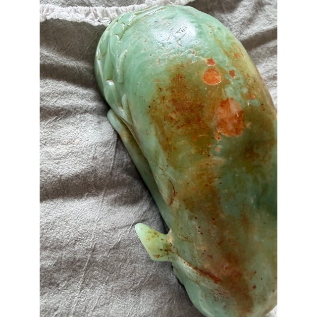 Jade Antique Jadite “Jue” Libation Cup in the Form of a Water Buffalo. For Sale - Image 8 of 11