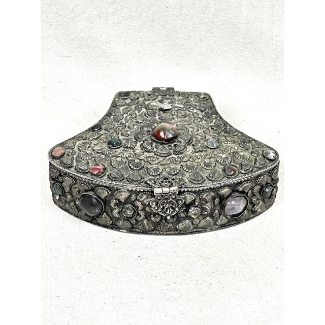 Silver Vintage Shell Box For Sale - Image 8 of 9