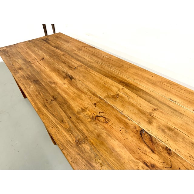 Farmhouse Table in Pine, 1950s For Sale - Image 17 of 18