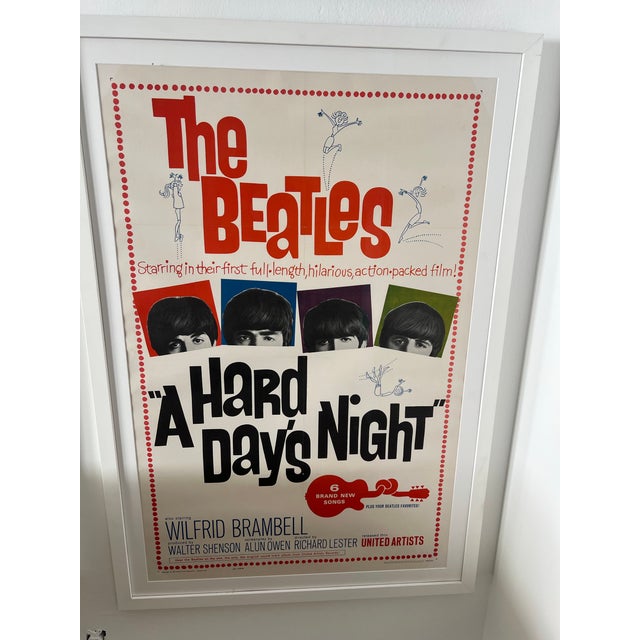 1960s Beatles a Hard Days Night Original Theatrical Poster For Sale - Image 4 of 4