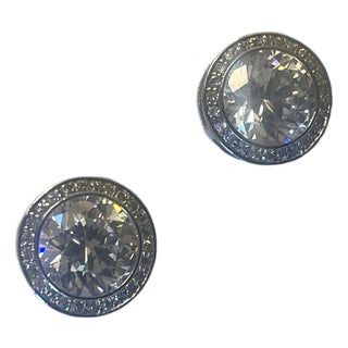 Diamoness Round Stud Earrings, Pair For Sale