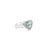 Contemporary Diamond & Green Amethyst Statement Ring 2.37cttw 14k White Gold, Size 3 For Sale - Image 3 of 3