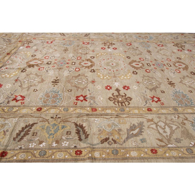 21st Century Contemporary Sultanabad Wool Rug 12 X 18 For Sale In New York - Image 6 of 8