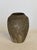 Brown Vase with Textured Glaze Detail, 4.5 dia x 4 h. Glazed inside so water tight. Perfect for fresh or dried arrangements