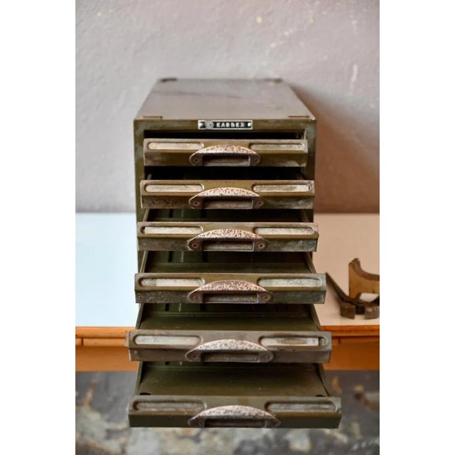 Bauhaus Small Kardex Industrial Atelier Cabinet For Sale - Image 3 of 10