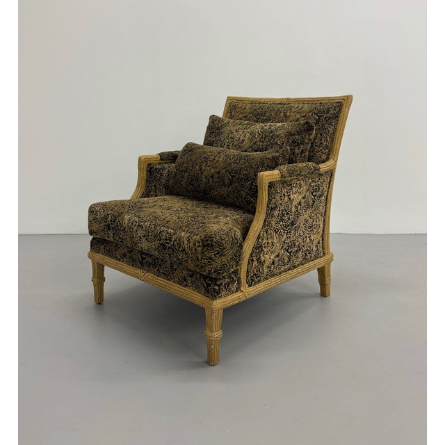 Vintage Faux Bamboo Lions & Tigers Lounge Chair For Sale In West Palm - Image 6 of 8