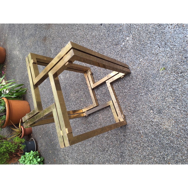 Dining Table with Brass Base and Round White Marble Top, 1960s For Sale - Image 17 of 18