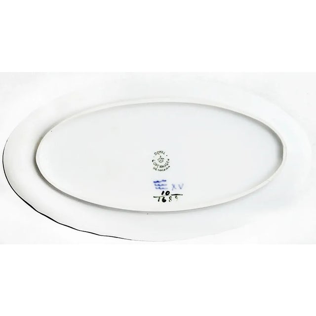 Royal Copenhagen oval pickle dish in the Blue Flowers Curved pattern. 9 1/2" x 6"