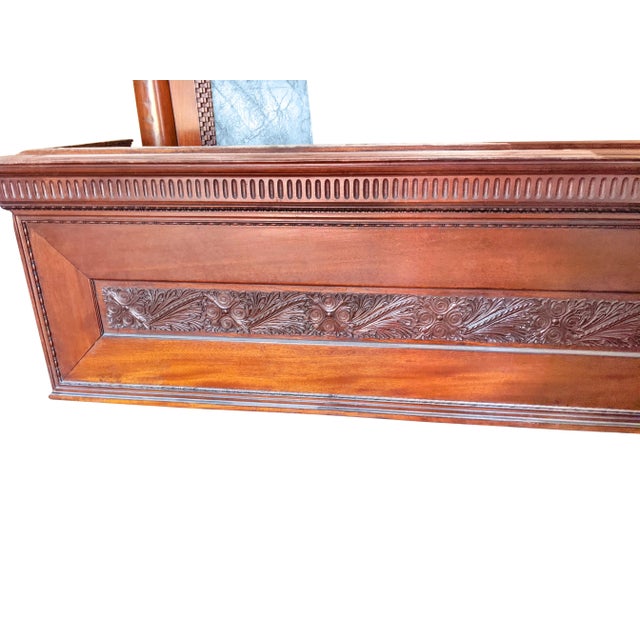 Majestic 11 Feet Vintage 19th Century 3 Tiers (Pieces) Carved Wood With 3 Pieces of Marble Fireplace For Sale In Boston - Image 6 of 10