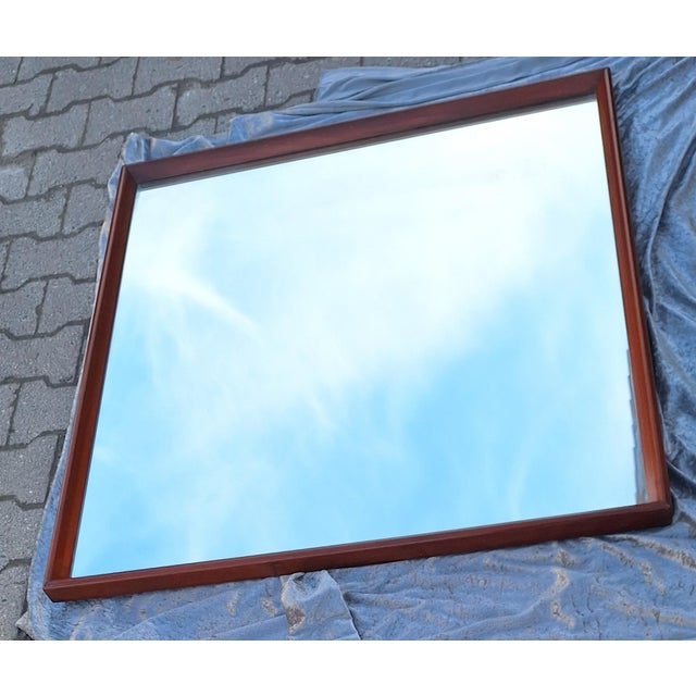 German Art Deco Wall Mirror with Walnut Frame, 1930s For Sale - Image 4 of 7