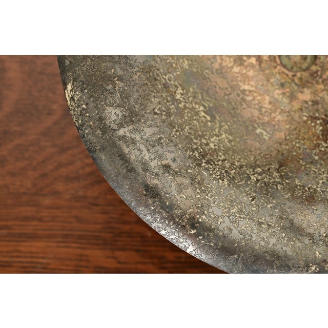 Metal Roycroft Arts & Crafts Silver Finished Copper Footed Centerpiece Bowl or Fruit Bowl For Sale - Image 7 of 12