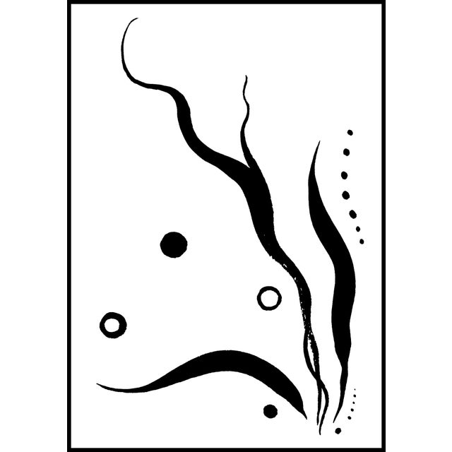 2020s Pair - Sumi Brush Ink Abstracts - 28" × 40" Framed Canvases For Sale - Image 5 of 5