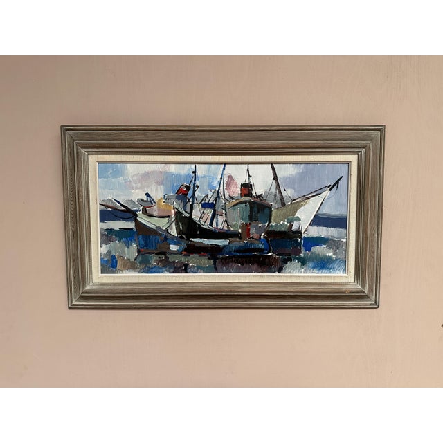 Gösta Stawåsen, Marine Scene, 1950s, Oil on Panel, Framed For Sale - Image 13 of 18