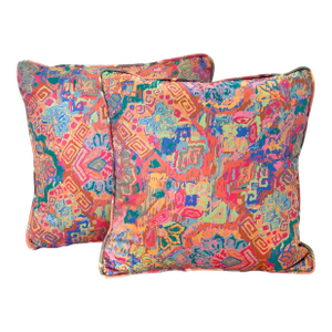 Small Vintage Throw Pillow Pair