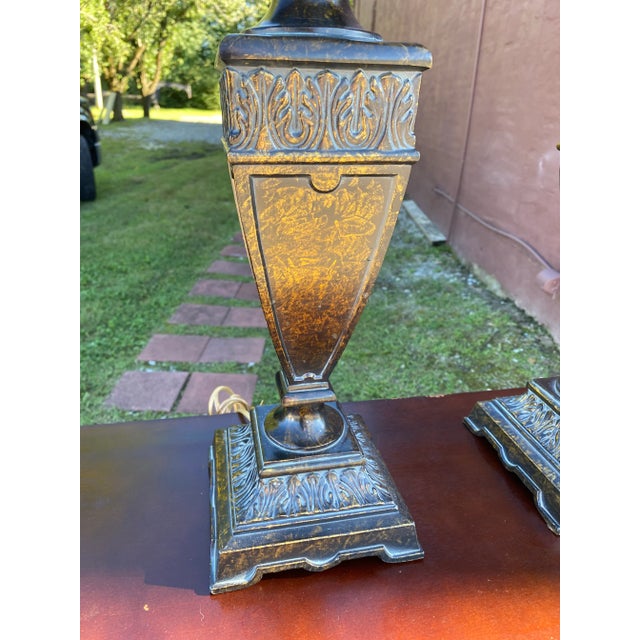 Michael Berman 1980s Berman Constructed Metal Lamps - a Pair For Sale - Image 4 of 5