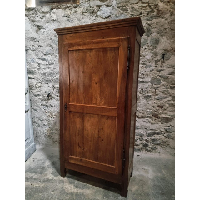 Antique French Cherrywood Bonnetière Linen Cabinet For Sale - Image 17 of 18