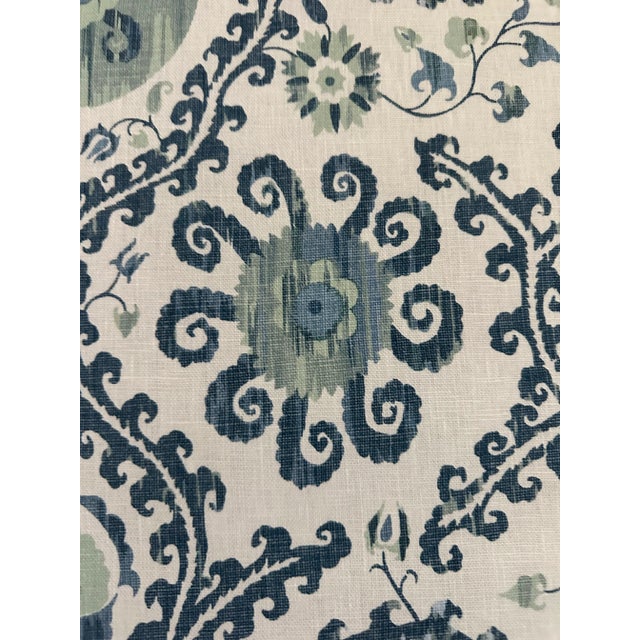 Oxus Linen Fabric by Lewis & Wood 8 Yards in Cobalt Blue For Sale In Raleigh - Image 6 of 6