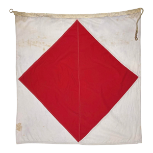 Large Vintage Cotton Nautical Signal Flag