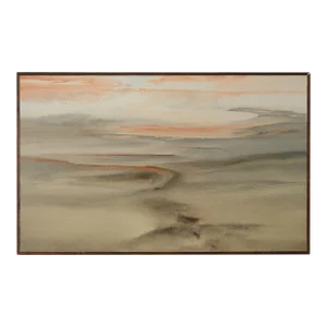 Vintage Bruce Chisolm Abstract Atmospheric Landscape Beach Painting, Framed