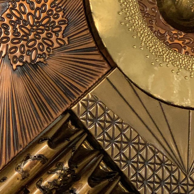 Abstract Brutalist Brass Wall Sculpture, 1970s For Sale - Image 15 of 17