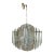 1980s Tiered Glass & Chrome Chandelier by Forecast Lighting Co. For Sale