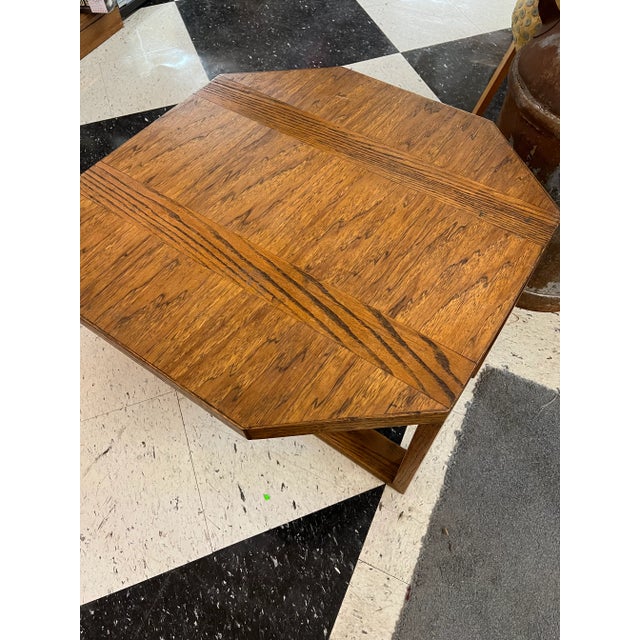 Brown 1970s Vintage Mid Century Modern Style Wood Table. For Sale - Image 8 of 9