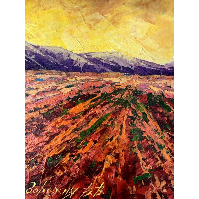 2020s Oil Painting Mountain Sunset v. Zadorozhnya For Sale - Image 5 of 12