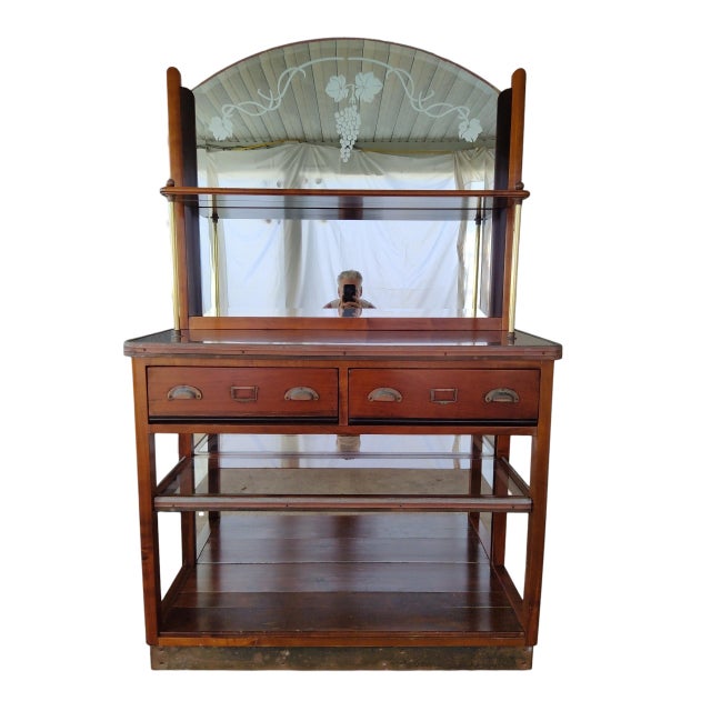 Presenting an authentic, masterfully crafted French Bistro Bar Cabinet by the renowned maker Félix Monge. Celebrated for...