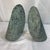 This item is a pair of vintage green marble bookends sculpted into minimalist, angled cylinder/cone forms. Pieces in this...