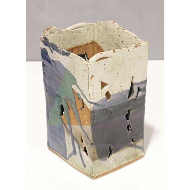 Ceramic Studio Pottery Vase For Sale - Image 7 of 9
