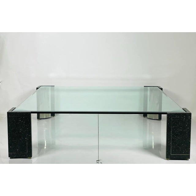 Introducing the Terrazzo, Stainless Steel & Glass Coffee Table, a stunning piece of furniture inspired by the iconic...