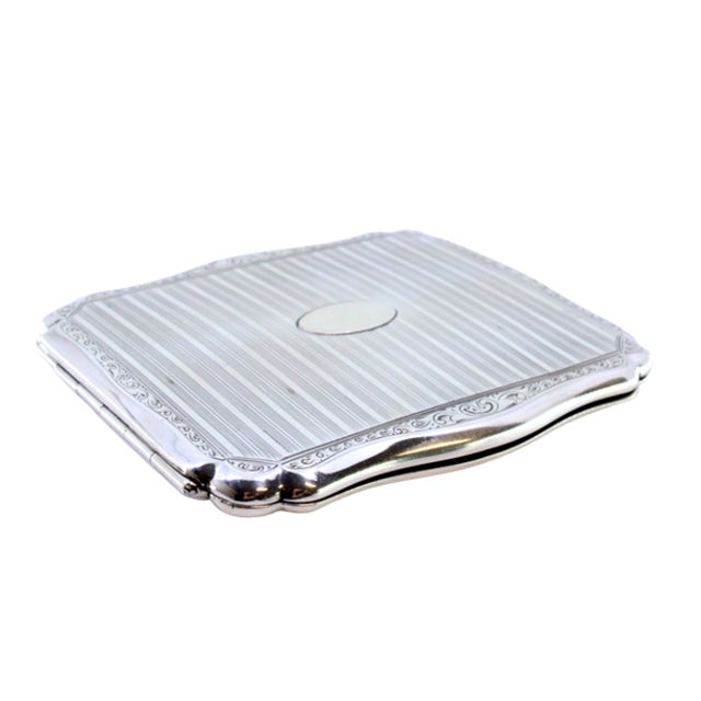 Guilloche Silver Cigarette Case For Sale - Image 4 of 6