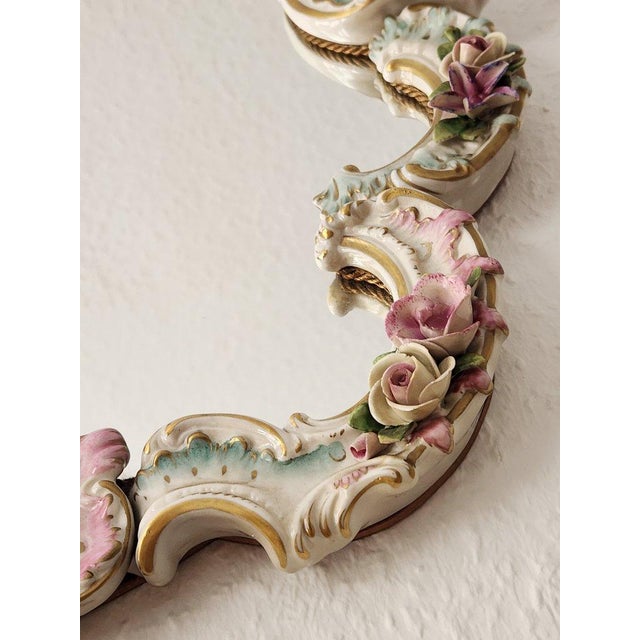 Vintage Baroque Wall Mirror from the Rudolf Kämmer Porcelain Manufactory, 1950s For Sale - Image 12 of 18