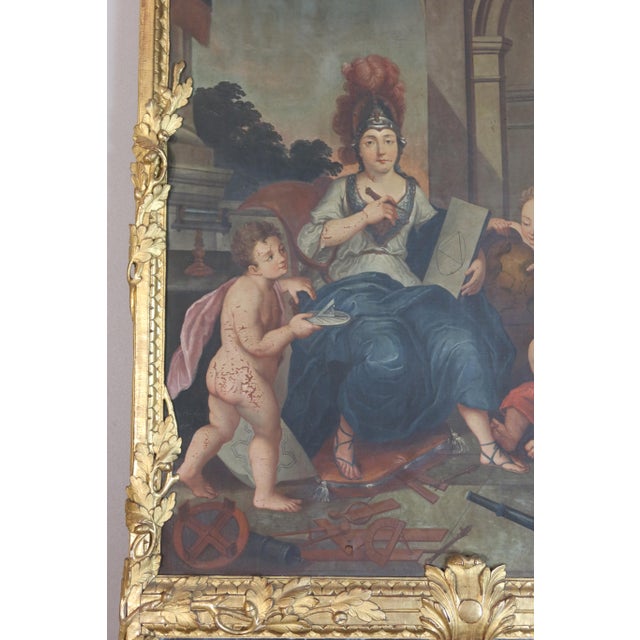 Wood Large Louis XV Trumeau Mirror, 1700s For Sale - Image 7 of 16