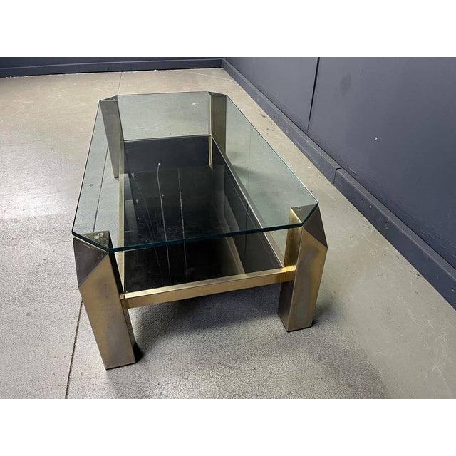 Vintage 23kt Gold-Plated Coffee Table from Belgochrom, 1970s For Sale - Image 11 of 12